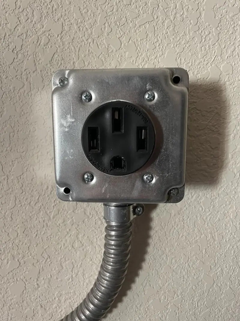NEMA 14-50 outlet installed for Electrical Panel Upgrade in Troy